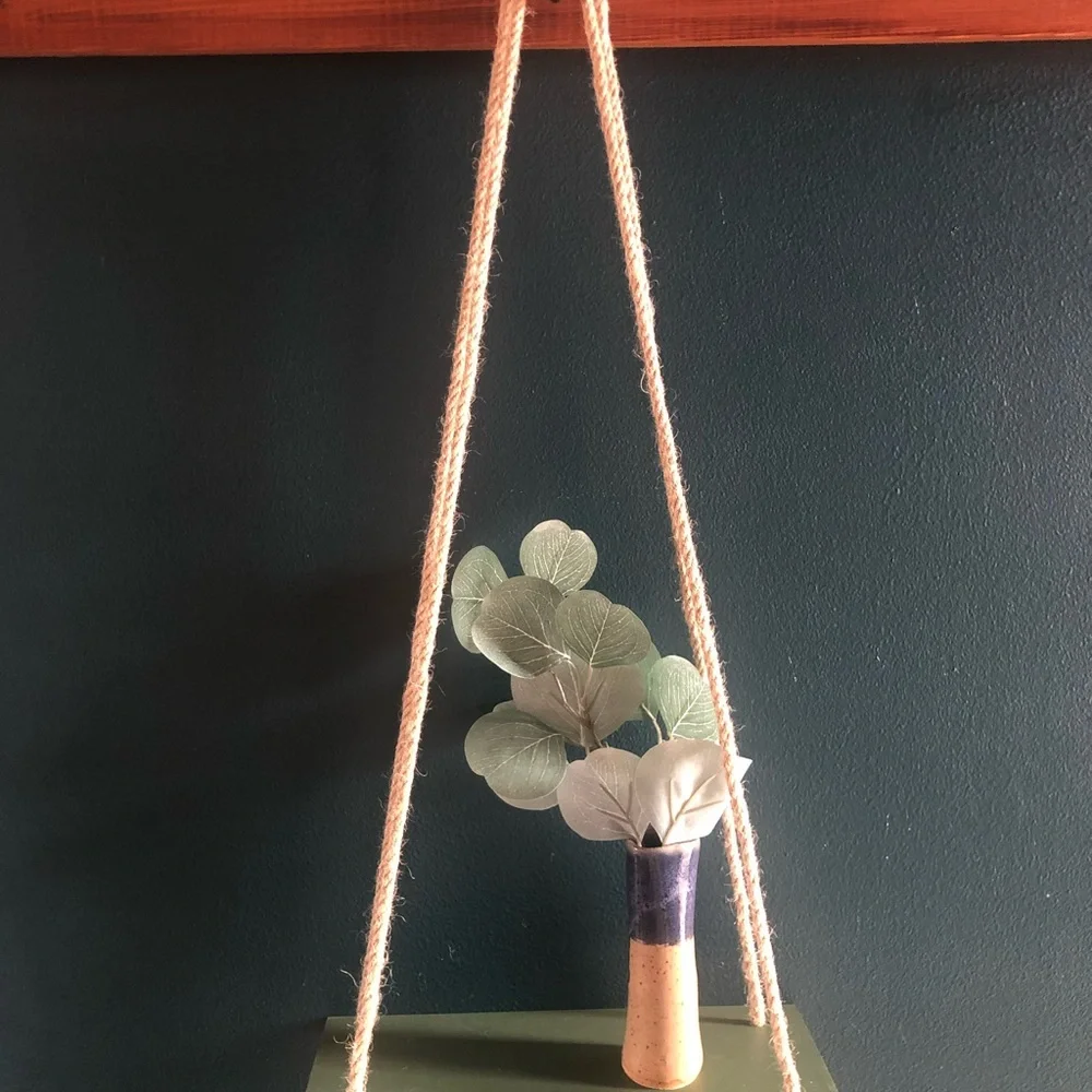 Green Hanging Wall Shelf